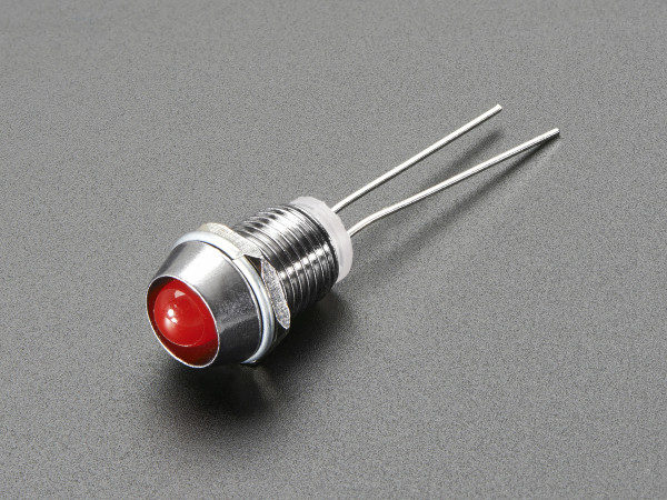 5mm LED-Halter mit schmaler Abschrägung aus verchromtem Metall - Packung  mit 5 - Melopero Elektronik