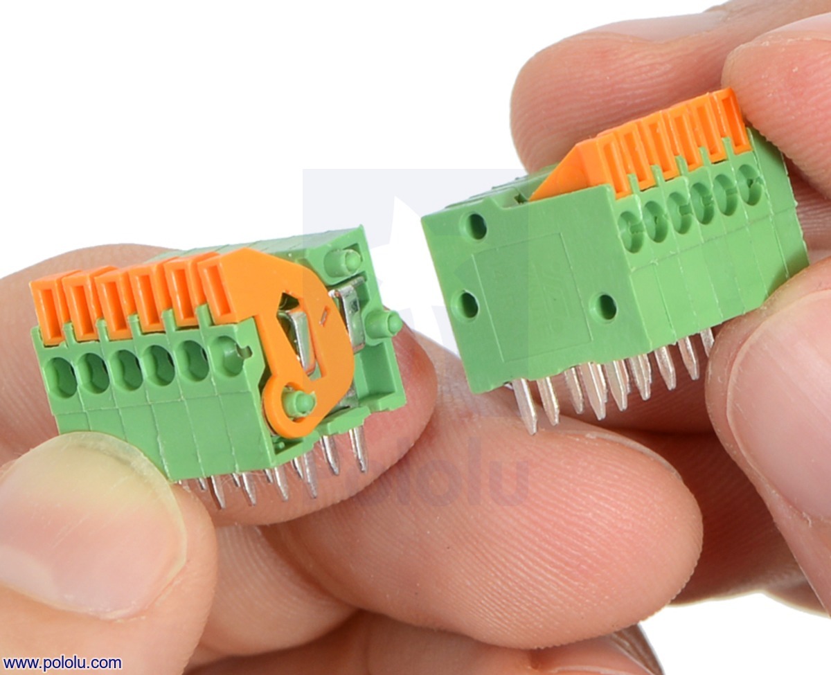 Screwless Terminal Block 3Pin, 0.1″ Pitch, Side Entry (3Pack) Melopero Electronics