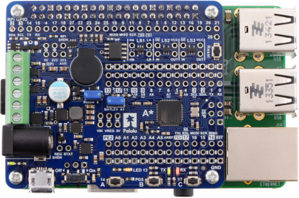 A-Star 32U4 Robot Controller LV with Raspberry Pi Bridges