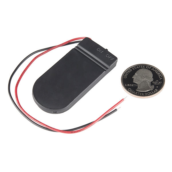 Coin Cell Battery Holder 2xCR2032 Enclosed Melopero Electronics