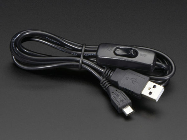 Câble USB avec interrupteur - A / MicroB - Melopero Electronique