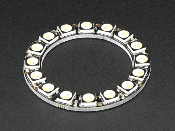 NeoPixel Ring - 16 x 5050 RGBW LEDs w/ Integrated Drivers - Natural ...