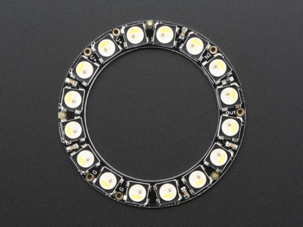 NeoPixel Ring - 16 x 5050 RGBW LEDs w/ Integrated Drivers - Natural ...