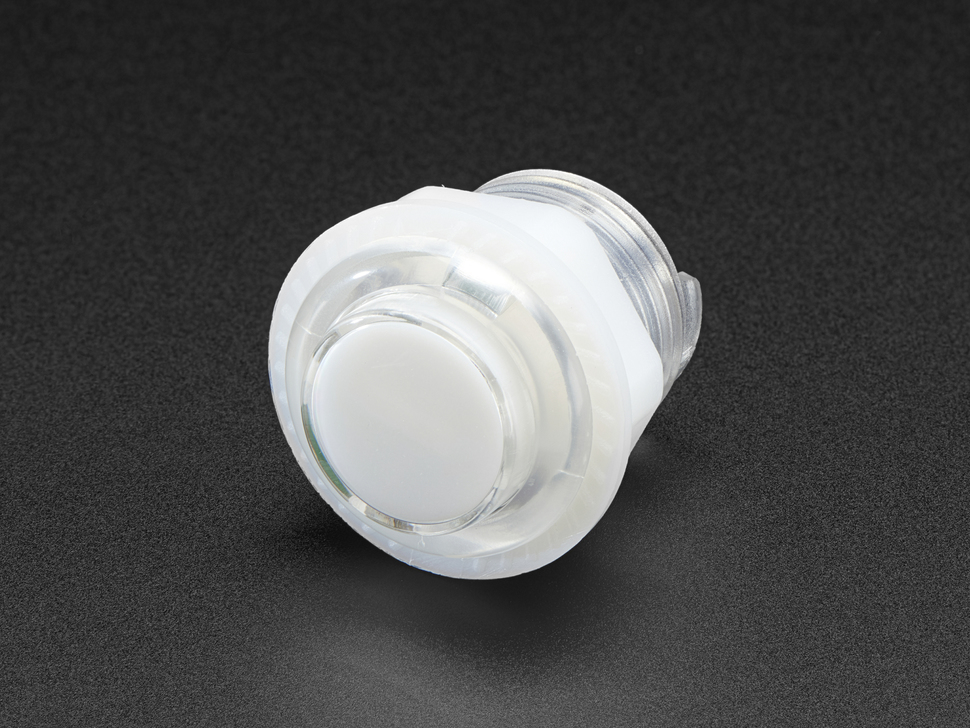 Mini LED Arcade Button - 24mm Translucent Clear - Melopero Electronics