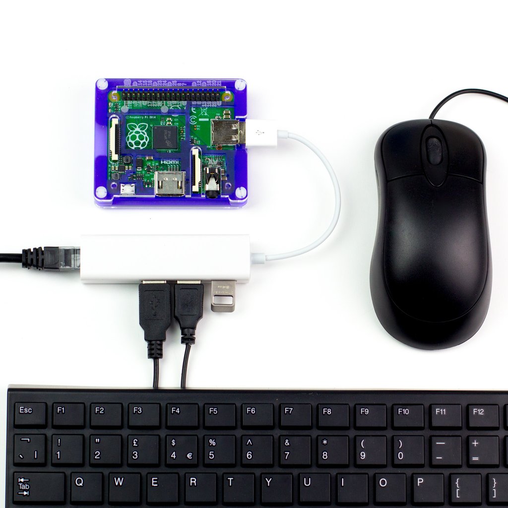 Three Port USB Hub with Ethernet - Melopero Electronics