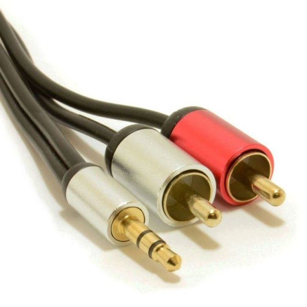 3.5mm Jack to 2 x RCA Phono Stereo Audio Cable Extra Long Lead - 3