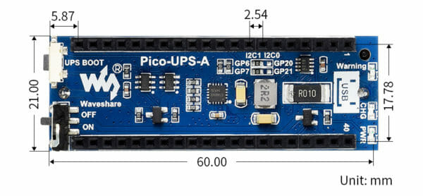 USV UPS-Modul für Raspberry Pi Pico unterbrechungsfreie Stromversorgung