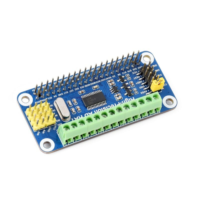 High precision ad hat for raspberry pi ads1263 10 ch 32 bit adc