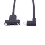 JSER USB-C USB 3.1 Typ C Stecker auf Buchse Verlängerungskabel mit Panel Mount Schraubloch 