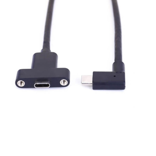 Panel Mount USB 3.1 Typ C Stecker 90-Grad-Winkel zu Buchse  Verlängerungskabel - Melopero Elektronik
