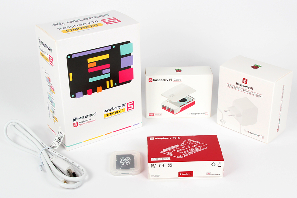 Melopero raspberry pi 5 8gb starter kit white melopero electronics